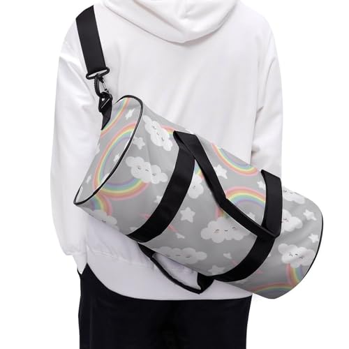 Sac week-end nuages gris résistant pour simplifier vos bagages cabine - 6