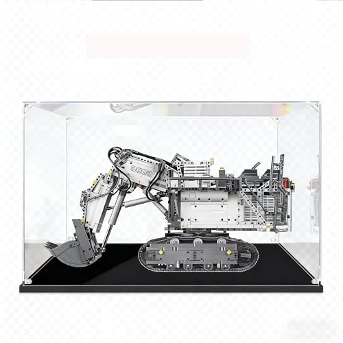 Image of Suitable for the LEGO Technic Liebherr R 9800 Excavator 42100 model, this dustproof display case protects your collectible (model not included). (E-42100)
