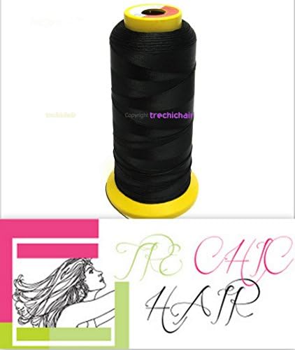 Black Nylon Bonded Sewing Thread Size Size T70 #69 210D/3 1500 Yard for Outdoor, Leather, Bag, Shoes, Canvas, Upholstery