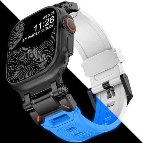 Image of KADES Rugged TPU Sport Band for Apple Watch Ultra 3 /2 /1 49mm, Metal Connectors for Apple Watch Series 11 /10 /SE3 46mm Series 9 /8 /SE2 /7 /6 /SE /5 /4 /3 /2 /1 45mm /44mm /42mm