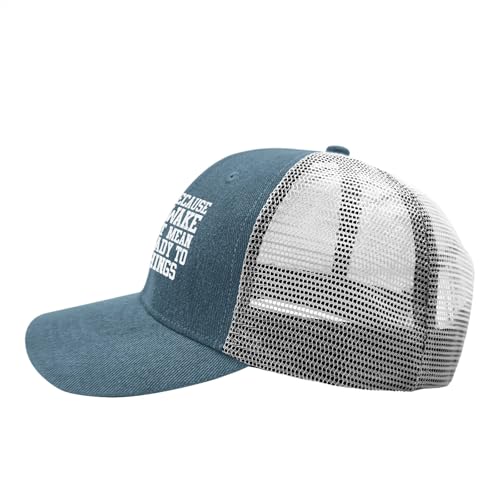 Just Becauses Im Awakes Funny Saying Mom Women Men Kids Teens Cute Hat Womens Fashionable Girls Trucker Caps3