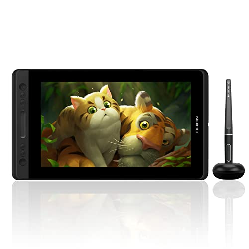 HUION KAMVAS Pro 13 Tablette Graphique avec Ecran HD 13.3 Pouces Moniteur de Dessin, idéal pour Peinture, retouche Photo, et Le télétravail, Compatible avec Chromebook, Windows & Mac