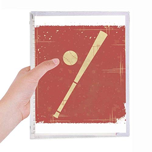 Carnet de notes en spirale rechargeable design baseball rouge un cadeau idéal