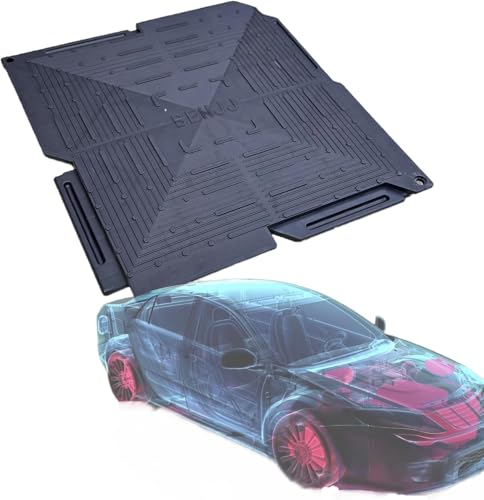 BENJJ 連結式駐車パネル, 4トン耐荷重, 簡単設置, 地面保護マット,ブラック,連結式駐車場マット カーポート用駐車板 カーポート用パーキングマット 車用駐車パッド 連結式パーキングマット 駐車場 ぬかるみ・雑草対策! 多目的簡易補強 簡易舗装 簡単