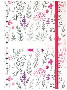 Agenda Oxford Flowers Civil Journalier 15x21cm Année 2025 Rose Français