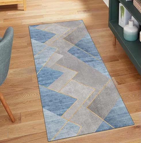 Alfombra de pasillo para evitar resbalones con base lavable y protectora gris 2