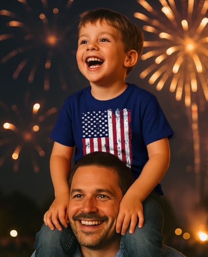 Tstars American Flag Boys 4th of July Shirt | USA Patriotic Toddler Kids Tee for Memorial Day & Independence Day2