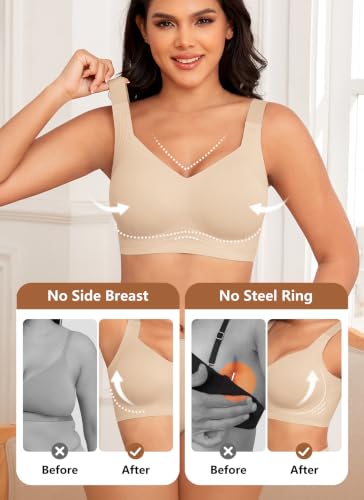 Image of Xcutting Jelly Bras for Women No Underwire Full Coverage Plus Size Support