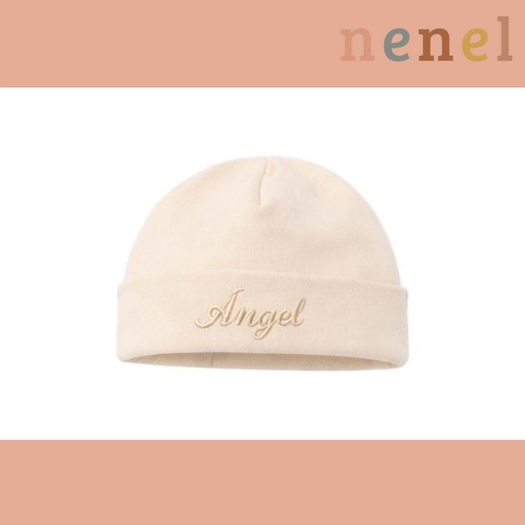 Nenel Conjunto Bebé 3 piezas personalizado – Body, gorro y oso para neonatos con nombre e inicial – Set nacimiento 3 piezas body, gorrito y peluche – Regalo recién nacidos - Manga larga
