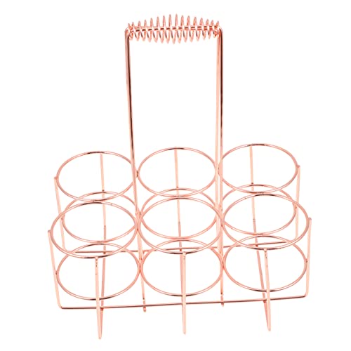 Mikinona Iron Beer Storage Rack Portable Wine Bottle Carrying Holder Iron Beer Basket for Home Bar Restaurant Multifunctional Design and Stylish Wine Rack