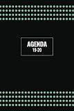  Agenda 19-20: Luglio 2019 A Dicembre 2020 / 1 Settimana In 2 Pagine / 18 Mesi / Italiano / Planner Settimanale / Nero E Verde