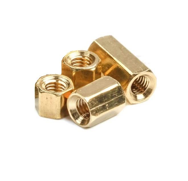 M3x10 mm Female-Female Brass Hex Threaded Pillar Standoff Spacer - Pack of 4