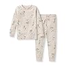 Burt’s Bees Baby Conjunto de Pijama de 2 Piezas para Niños con Camiseta de Manga Larga y Pantalones de Algodón Orgánico