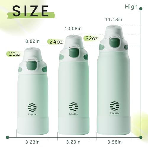 FJbottle Insulated Water Bottle with Magnetic Phone Holder, MagSafe Compatible Stainless Steel Leak Proof Sports Flask, Tripod Function for Gym, Workout 32 Oz Green by Fjbottle - Used condition - Image 5