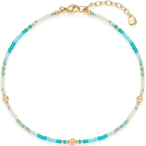 Leonardo Jewels Ciao Happy Anklet with Aqua Beads Cover