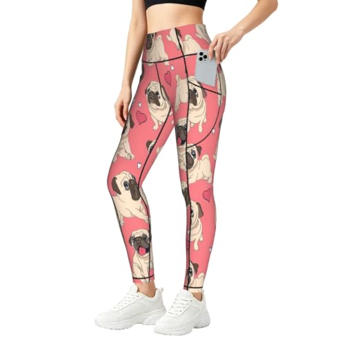 Pantalones de yoga para fitness y running mallas deportivas opacas con bolsillos
