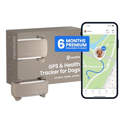 Image of Tractive Smart Dog GPS Tracker with 6 Month Subscription | Live Pet Tracker with Virtual Fence | Vital Signs Monitoring of Heart & Respiratory Rate | Bark Monitoring | Dog Collar Attachment (Brown)