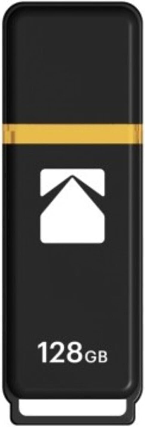 Kodak Classic K100 Cap and Body Series USB 3.2 Gen 1 Interface 128GB Flash Drive with Up to 20MB Per Second Read Speed and Up to 10MB Per Second Write Speed (5 Pack)