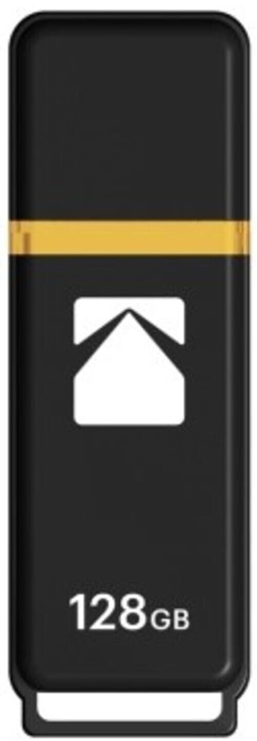 Kodak Classic K100 - Chiavetta USB 3.2 Gen 1 da 128 GB, con velocità di lettura fino a 20 MB al secondo e velocità di scrittura fino a 10 MB al secondo (confezione da 5)