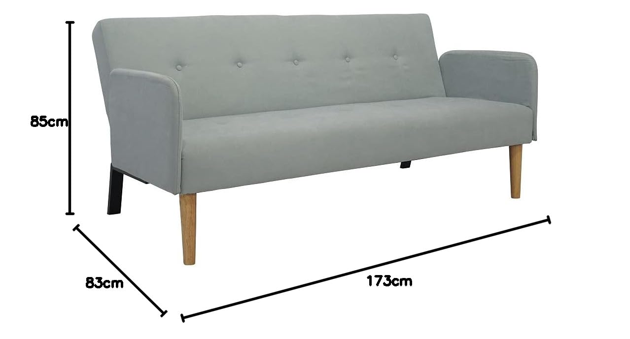 ITALFROM Divano Sofà Bed AZZURRO 173X85X83 cm Con Braccioli Letto 2 Piazze