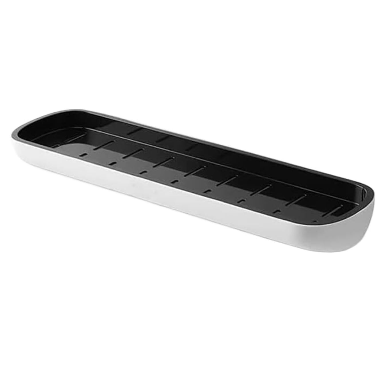 Mensola Doccia Portaoggetti Mensole Sospese Senza Trapano, Mensola Per Doccia A Parete, Mensola Per Bagno Facile Da Montare Mensole Bagno Resistente(Black,42 * 12 * 5.5cm)