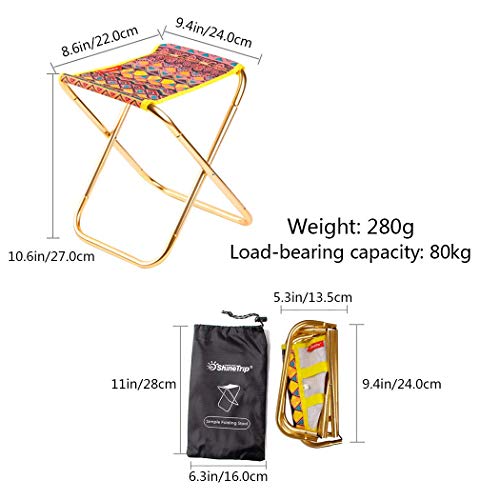 AOUTACC-Camping-Stool-Portable-Folding-Stool-for-Outdoor-Travel-Walking-Hiking-Fishing-Garden-Golf-Beach-Foldable-Camping-Seat-with-Carry-Bag-Colorful-83x95x11