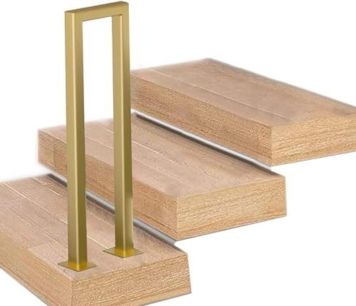 Rampe d'escalier carrée en U de 35 cm avec support de sécurité robuste