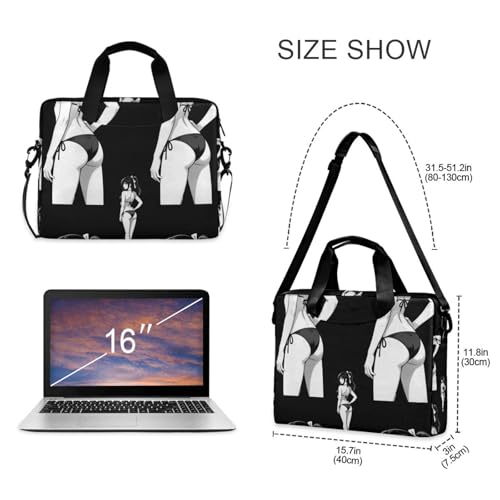 Maletín portátil para laptop 15.6 pulg. con asa y correa miniatura 5