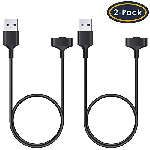 QIBOX Charger Cable Compatible with Fitbit Ionic, 2 Pack Replacement USB Charger Charging