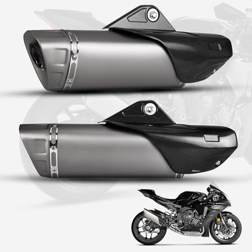 Pot d'échappement en alliage de titane et acier inoxydable pour moto - 8
