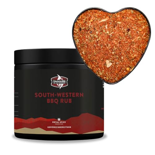 Royal Spice UdenheimBBQ South-Western BBQ Rub – würzige Gewürzmischung mit Chipotle & Kreuzkümmel – rauchiges Grillgewürz für Hähnchen, Rind, Schwein, Tacos & Dutch Oven (300g)