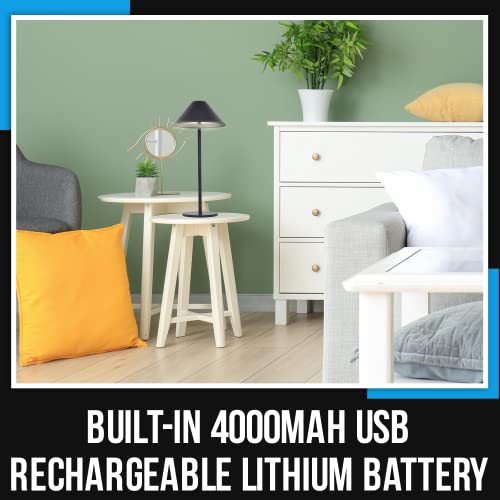 Lightaccents Fresco Cordless Outdoor Table Lamp - Battery Powered Lamp Cordless Table Lamps Led Dimmable Touch Table Light Portable Battery Operated Lamp Lantern For Outdoor Or Bedroom #TOP4