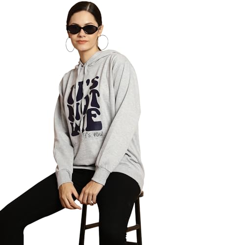Image of Mack Jonney Printed Hooded Cotton Fleece Sweatshirt for Women-MACK32482