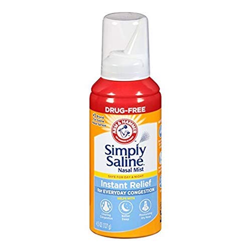 Simply Saline Instant Relief for Everyday Congestion Nasal Mist 4.25 oz (Pack of 12)