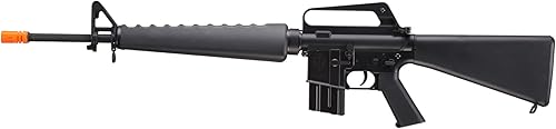 JG AEG-M16A1Vietnam - Receptor de polímero de cuerpo metálico completo y stock M16 (pistola de airsoft), color negro