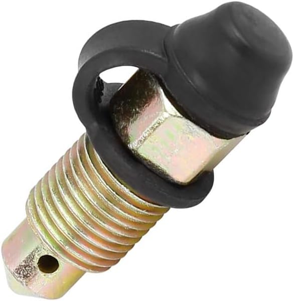 4Pcs M10x1mm Banjo Bolt Automotive Bleeder Screw Motorcycle Brake Master Cylinder Drain Screw with Rubber Dust Cover 1996-2023