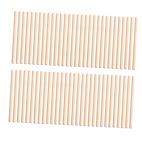 Gadpiparty 100pcs Wooden Round Dowel Rods for Crafting DIY Building Model Making Materials Durable Craft Sticks for Projects Round Dowels