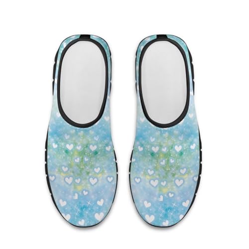 JoyLamoria House Artistic Pattern Shoes for Women Nurse Wide Orthopedic Camo Tie Dye Print Loafer Travel