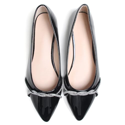 Image of Stunner Womens Flats Fashion Pointed Toe Bowknot Ballet Flats Cute Slip On Dress Flats Comfortable Party Wedding Flats2