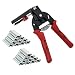MOGOULUA Hog Juego de Alicates para Jaula de Mascotas 1200 unidades Pinzas para Cercas Anillos de Clip Pinzas Automáticas para Colchones Sofás Vallas Jaulas para Herramienta de Instalación(rojo)