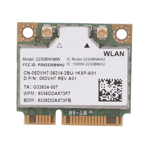 Image of Wireless-N 2230 Half Mini PCIe Network Card | 300 Mbps with Bluetooth Support | HMC WLAN Replacement Part 2230BNH Wi-Fi Card 2230BNHMW
