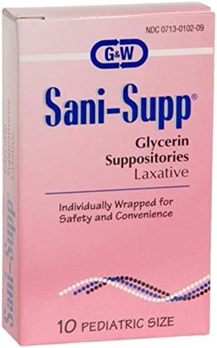 Sani Supp - Pediatric Suppositories G-w Size: 10