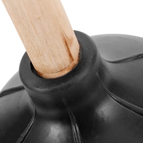 Desatascador de ventosa para inodoro con mango de madera ergonómico 4