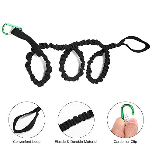 KKmoon Trela ​​de remo com presilha de mosquetão Suporte de haste de corda de segurança de remo para