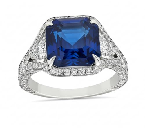 Bague unisexe argent 925 et pierre carrée, le cadeau de bijoux idéal