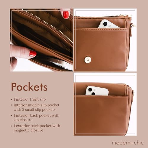 Modern+Chic Crossbody Bag for Women - The Signature Crossbody Purse, Vegan Leather Sling Bag with Matching Wallet & Key Fob4
