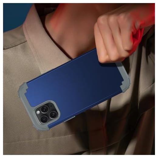 for iPhone 11 Pro Max Case 3 in 1 Heavy Duty Protection Hybrid Hard PC Soft Silicone Rugged Bumper Antislip Anti Scratch Shockproof Full Body Protective Cover Case for iPhone 11 Pro Max,2019,Navy Blue
