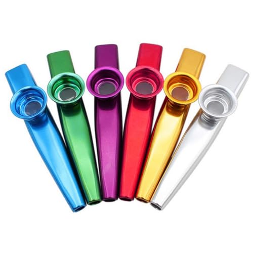 6 Pcs Metal Kazoos for Kids Portable Musical Instrument Set