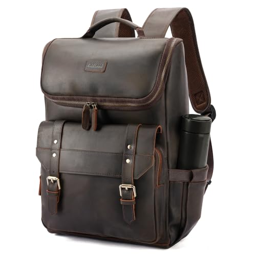 Polare Full Grain Leather Backpack for Men – Daypack for Business Travel