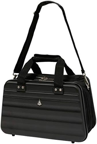 Aerolite Ryanair Maximum Size 40x20x25cm Hand Cabin Luggage Approved Hard Shell Travel Carry On Holdall Shoulder Under Seat Flight Bag 40x20x25 Black